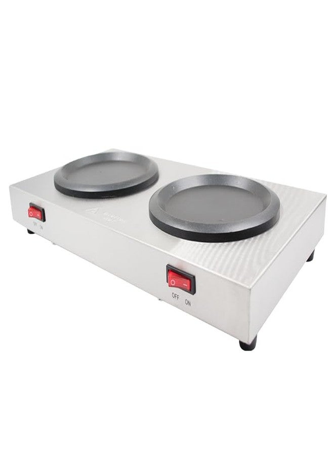 FUJIDENSO Commercial Coffee Decanter Warm Plate (Dual Plate), Stainless Steel Structure with Non-Stick Aluminum Plate Shaped for Standard Decanter, Ideal for Cafe, Break Room, Buffet, Event and Commercial Use - Image 2